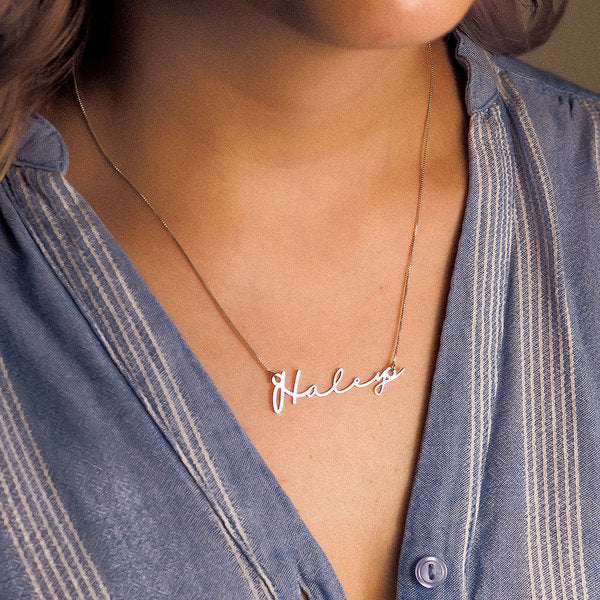 Minimalist Script Name Necklace with Chain Included Jewelry