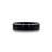 ATNOS Brushed Black Center Polished Beveled Edges Men’s Titanium Wedding Ring - 6mm & 8mm