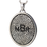 Oval Fingerprint with Monogram Pendant