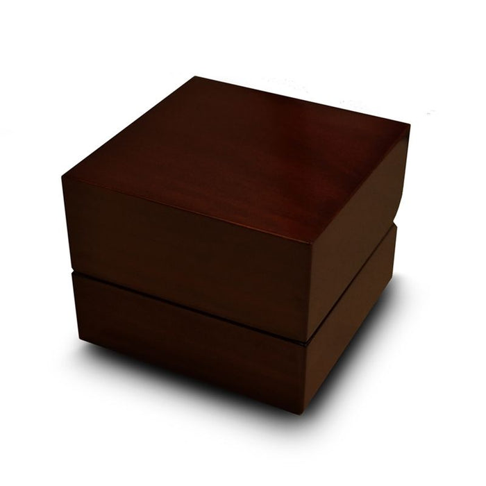 Chocolate Dark Wooden Wedding Ring Box