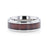 SEQUIOA Red Wood Inlaid Titanium Flat Polished Finish Men's Wedding Ring With Beveled Edges - 8mm