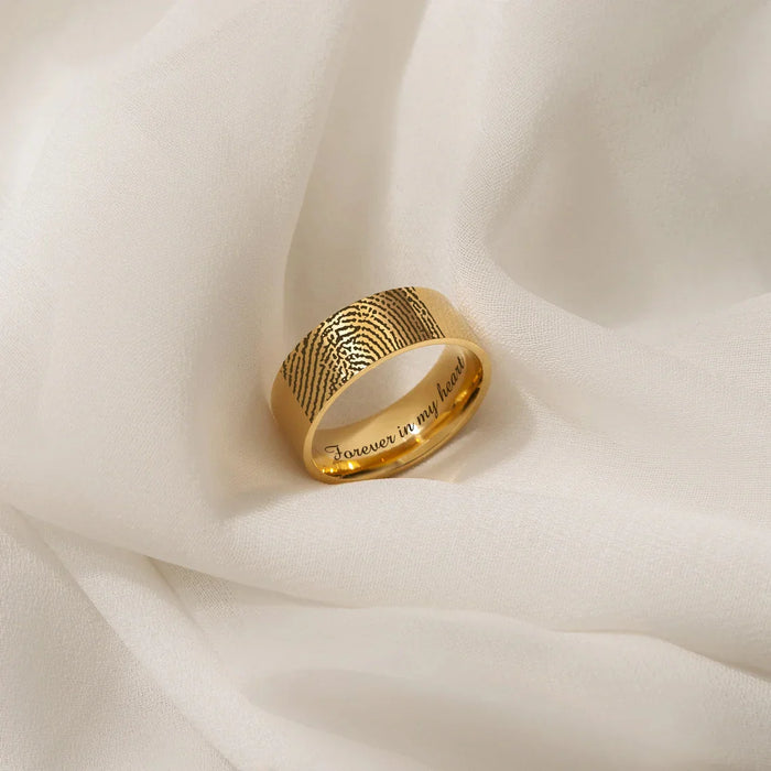 Custom Engraved Fingerprint Memorial Ring-Jewelry-Anavia-Afterlife Essentials