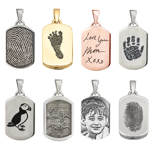 Personalized Petite Dog Tag Pendant
