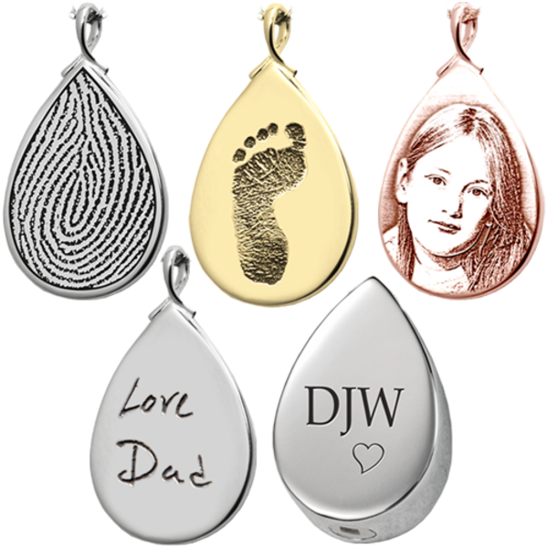 Personalized Teardrop Pendant Jewelry