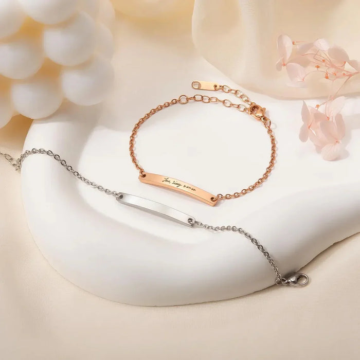 Custom Handwriting Large Bar Bracelet-Jewelry-Anavia-Afterlife Essentials