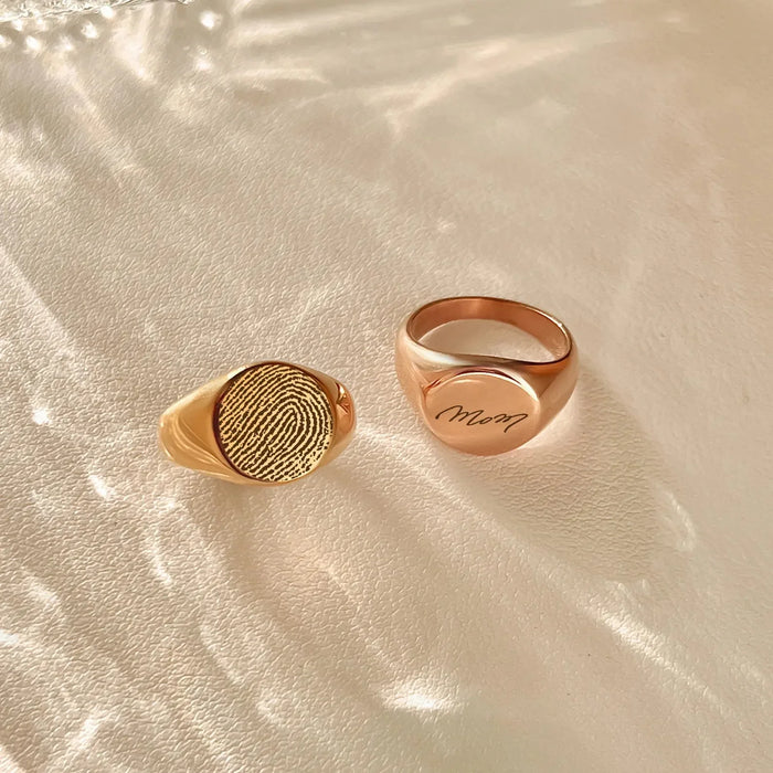 Fingerprint Signet Memorial Rings-Jewelry-Anavia-Afterlife Essentials