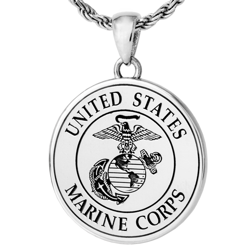 B&B Round Military Pendant