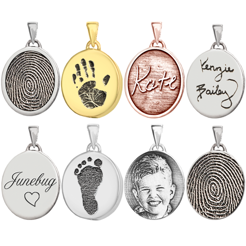 Personalized Petite Oval Pendant
