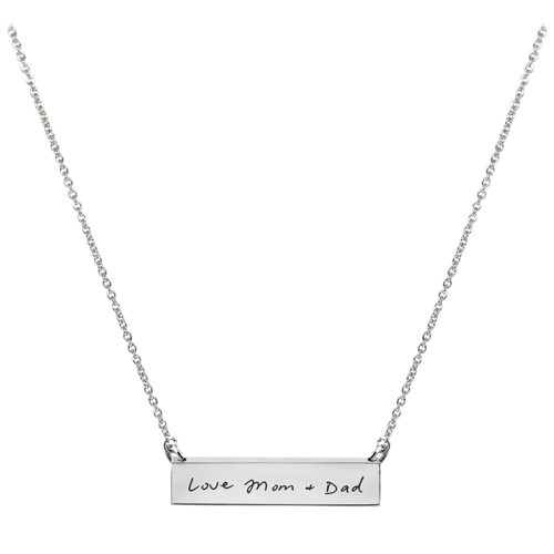 Personalized Bar Pendant Horizontal- Chamber Memorial Jewelry