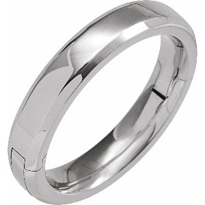 Cliq Silver ring with a smooth finish on a white background-Stuller-Tender Essentials