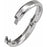 Sterling Silver Cliq ring with a small diamond on a white background-open-Tender Essentials-Stuller
