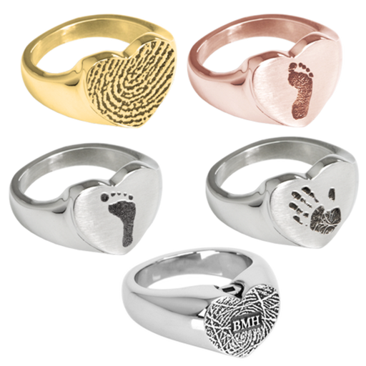 Personalized Bold Heart Ring