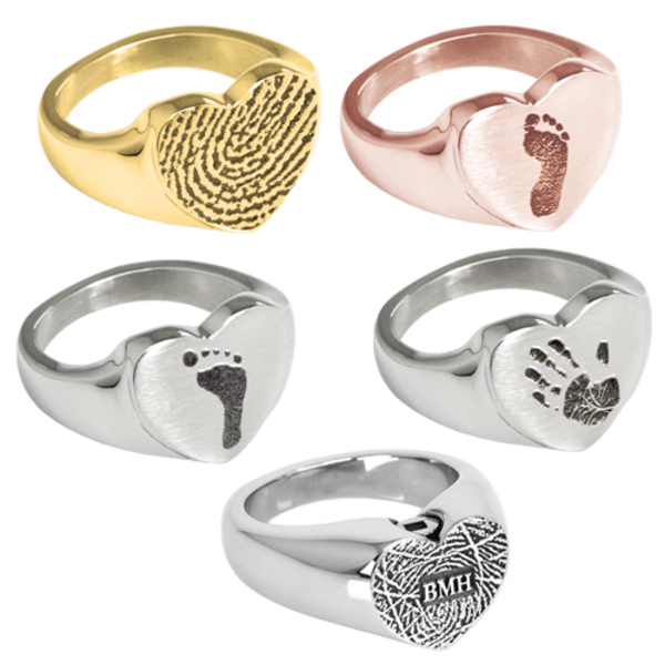 Personalized Bold Heart Ring