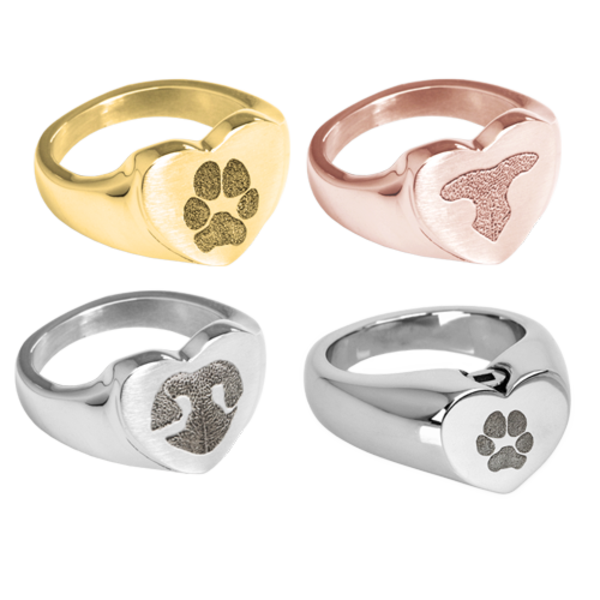 Personalized Bold Heart Ring
