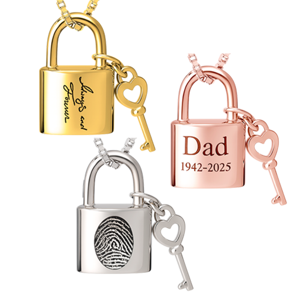 Lock and Key Pendant Jewelry