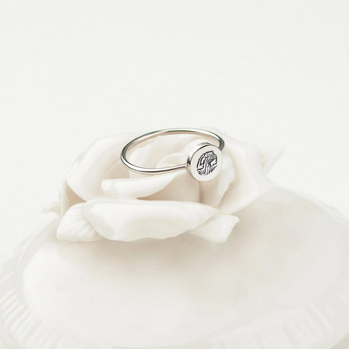 Personalized Paw Print/ Nose Print Pet Ring-Jewelry-Anavia-Afterlife Essentials