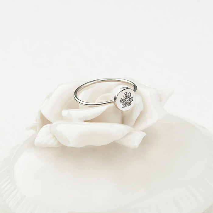 Personalized Paw Print/ Nose Print Pet Ring-Jewelry-Anavia-Afterlife Essentials