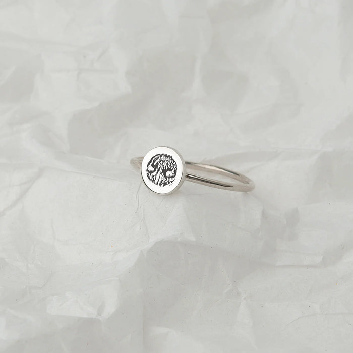 Personalized Paw Print/ Nose Print Pet Ring-Jewelry-Anavia-Afterlife Essentials