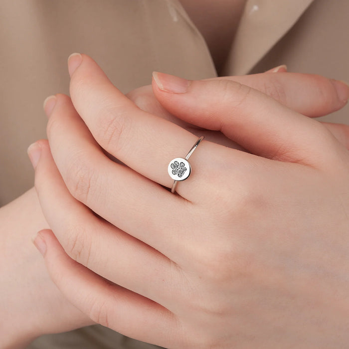 Personalized Paw Print/ Nose Print Pet Ring-Jewelry-Anavia-Afterlife Essentials