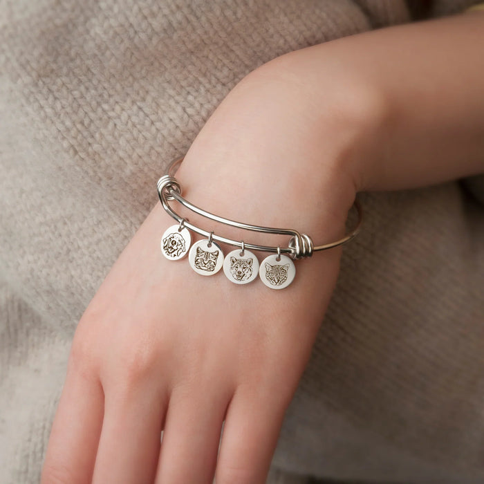 Custom Pet Portrait Charm Adjustable Bracelet-Jewelry-Anavia-Afterlife Essentials