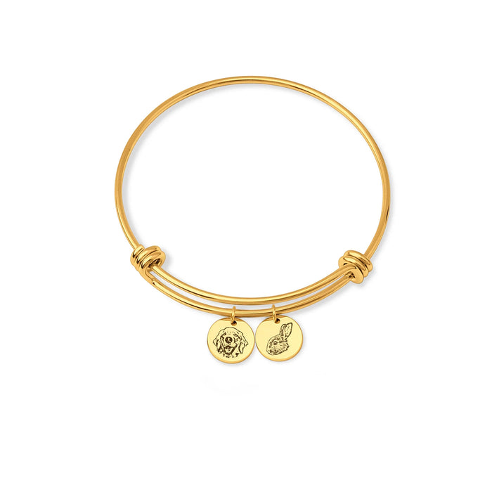 Custom Pet Portrait Charm Adjustable Bracelet-Jewelry-Anavia-Afterlife Essentials