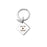 Fingerprint Diamond Memorial Key Chain with Angel Wing Charm-Jewelry-Anavia-Afterlife Essentials