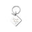Fingerprint Diamond Memorial Key Chain with Angel Wing Charm-Jewelry-Anavia-Afterlife Essentials