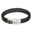 Men's Personalized Keepsake: Leather and Stainless Steel Bracelet