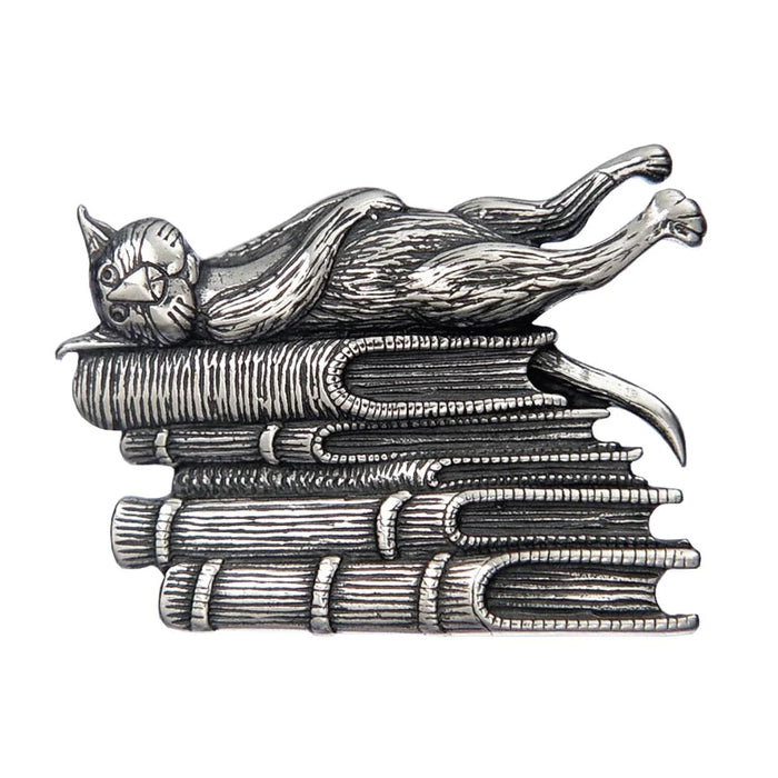 Book Cat - Edward Gorey Pin