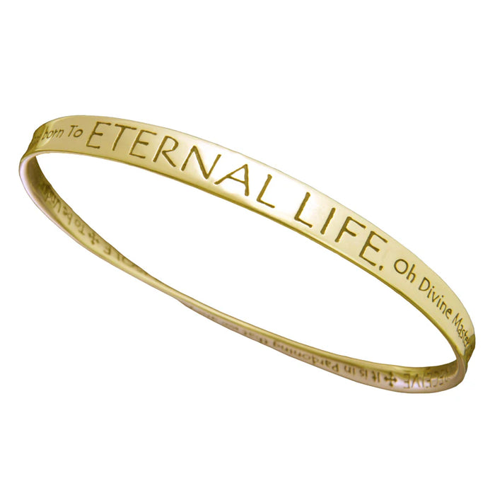 Eternal Life Prayer - St. Francis 14K Gold Bracelet