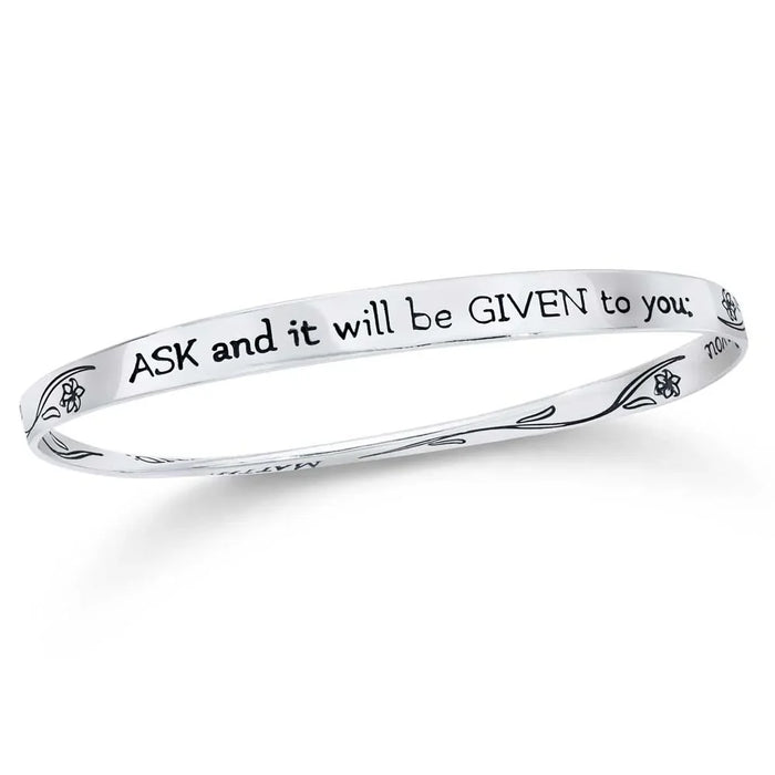 Ask and it will be given... Gospel of Matthew 14K Gold Bracelet