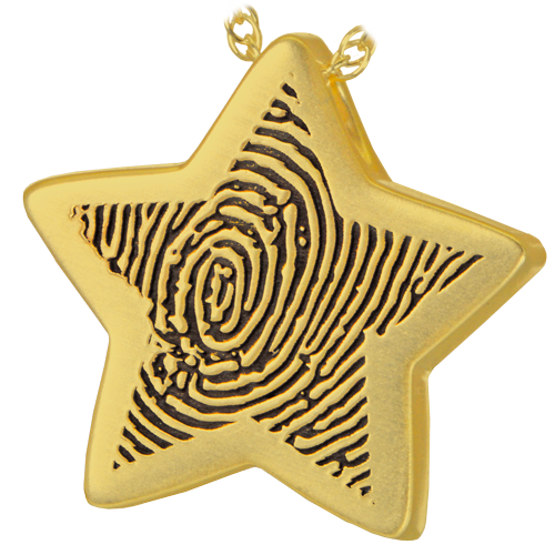 Slide Star Fingerprint Pendant Jewelry