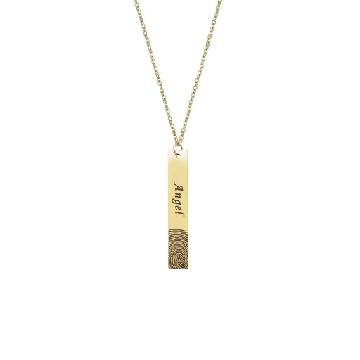 Vertical Bar Fingerprint Memorial Necklace-Jewelry-Anavia-Afterlife Essentials