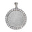 Sterling Silver Custom Fingerprint Round Pendant with Cubic Zirconias Jewelry