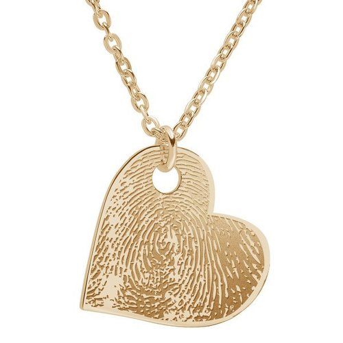 Sideways Heart-Shaped Custom Print Medal Jewelry