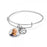 Photo Charm Expandable Bracelet with Basketball Charm Jewelry