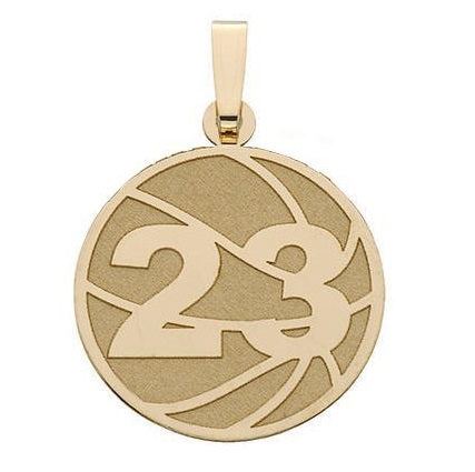 Custom Basketball Pendant w/ Number Jewelry