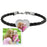 Photo Engraved Leather Rope Bracelet w/ Stainless Steel Heart Charm Jewelry