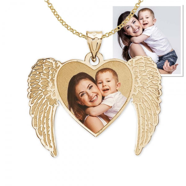 Angel Heart Picture Pendant Jewelry