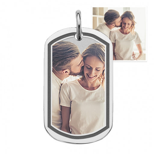 Stainless Steel Dog Tag Photo Pendant Jewelry