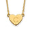 Initial Heart Necklace with Chain Included Jewelry