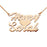 Stacked Script Name Necklace with Heart & Chain Included Jewelry