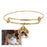Cat Paw Print Photo Charm Expandable Bracelet Jewelry