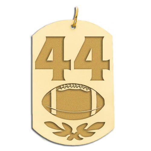 Personalized Football Number Dog Tag Pendant Jewelry
