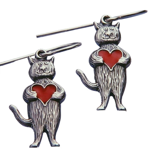 Heart Cat Earrings