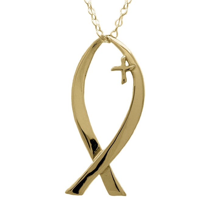 Ichthys 'Fish' 14K Gold Necklace