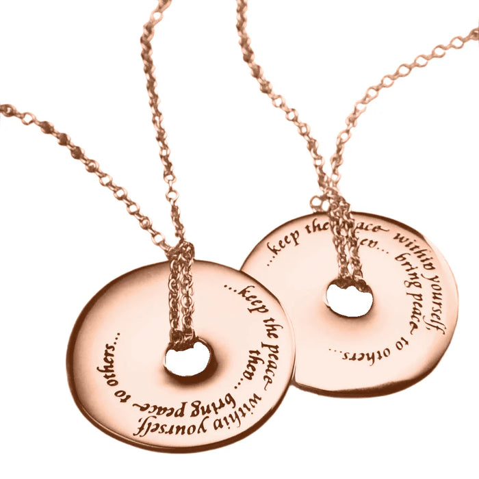 Keep The Peace Within Yourself - Thomas A Kempis 14K Gold Necklace