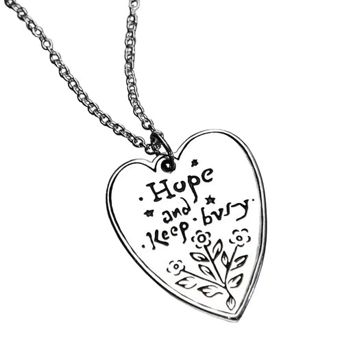 Hope And Keep Busy - Louisa May Alcott Necklace