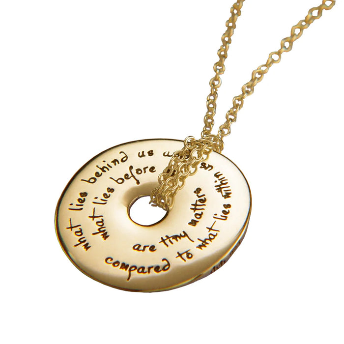 What Lies Within - Ralph Waldo Emerson 14K Gold Necklace