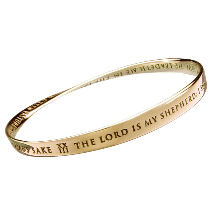 Lord Is My Shepherd - Psalm 23:1 14K Gold Bracelet